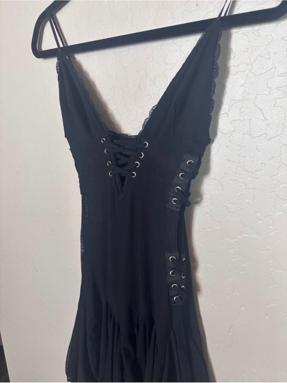 Outcast Black Lace-Up Corset Mini Dress - Picture 2 of 8